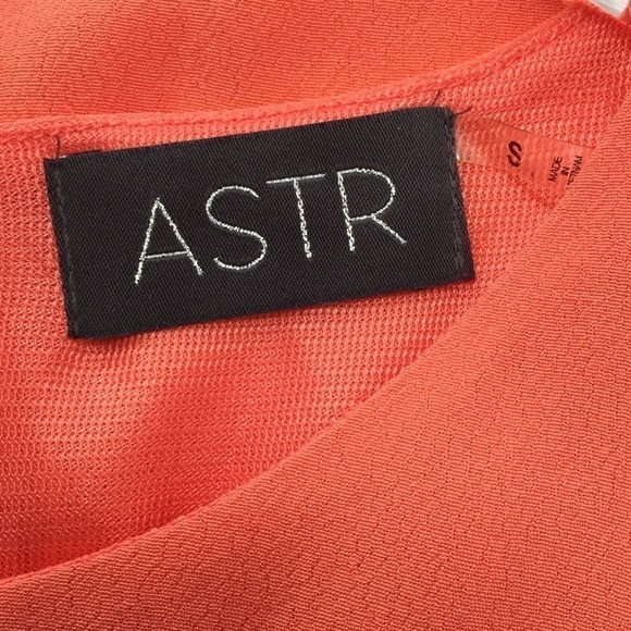 ASTR Peach Coral Pleat back Tank Top Swing Small - Picture 6 of 8